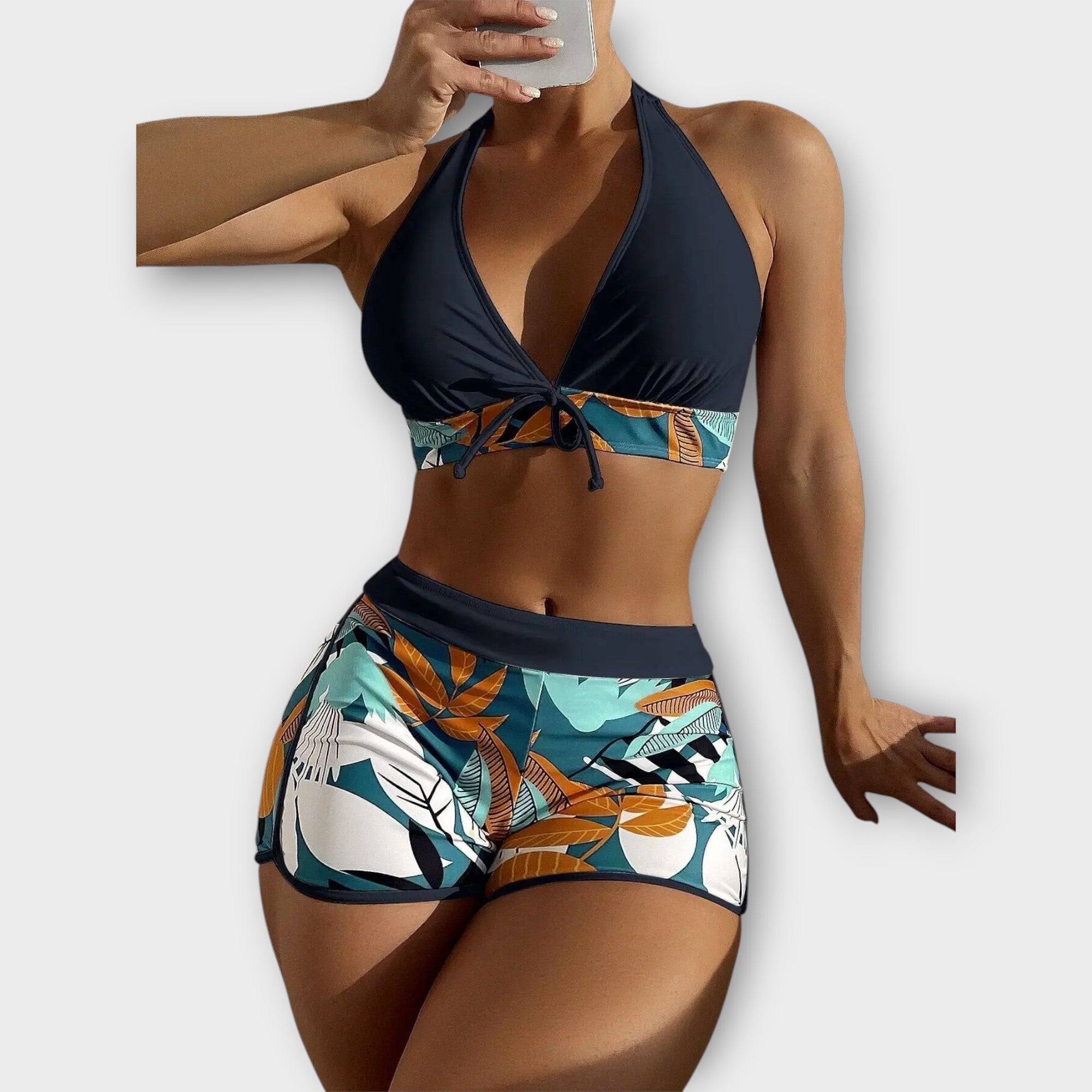 Hoog getailleerde halter bikiniset